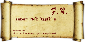 Fieber Mátyás névjegykártya